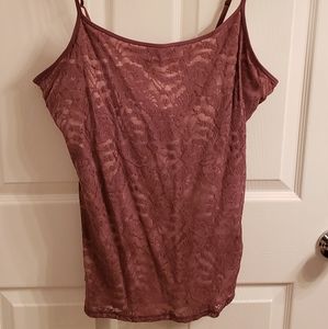 NEW EXPRESS BEST LOVED LACE BRA CAMI SIZE XL ROSE